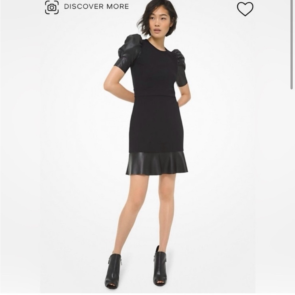 Michael Kors Black Ruffle Hem Dress